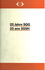 Publication anniversaire : 25 ans de l'SSSH / ASSH (sur Zenodo)